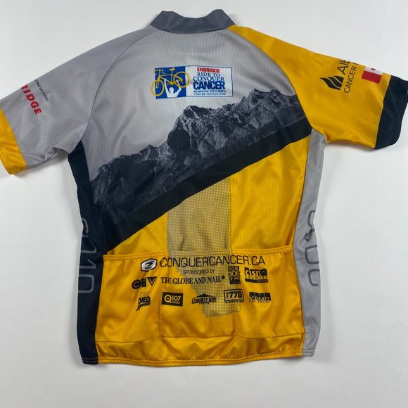 SUGOI Alberta Ride To Conquer Cancer Cycling Jersey Mens XL All Over Print - Picture 3 of 6